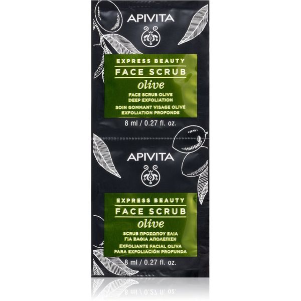 Apivita Apivita Express Beauty Olive intenzivni piling za čišćenje za lice 2 x 8 ml