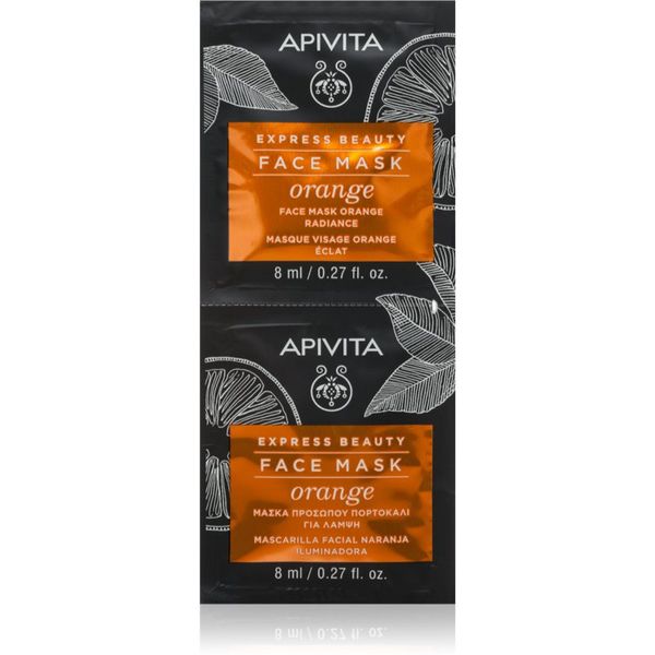 Apivita Apivita Express Beauty Orange posvjetljujuća maska za lice 2x8 ml