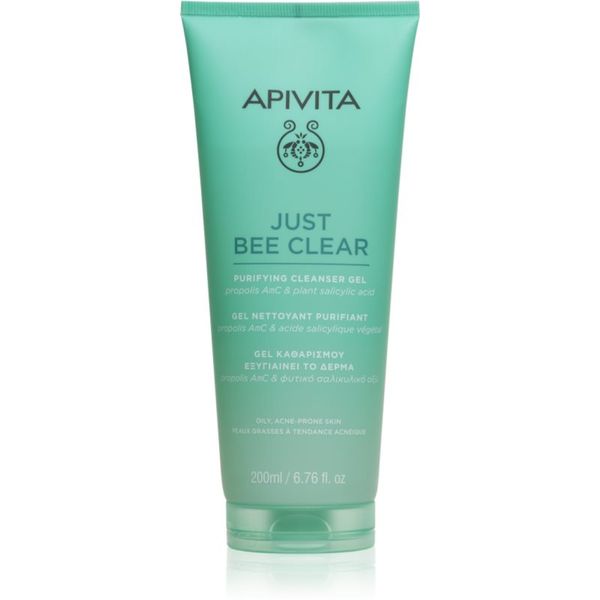 Apivita Apivita Just Bee Clear Purifying Cleanser Gel gel za čišćenje lica protiv akni 200 ml