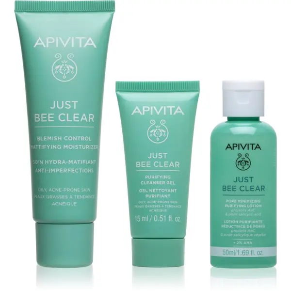 Apivita Apivita Just Bee Clear Routine Mini Set set protiv akni