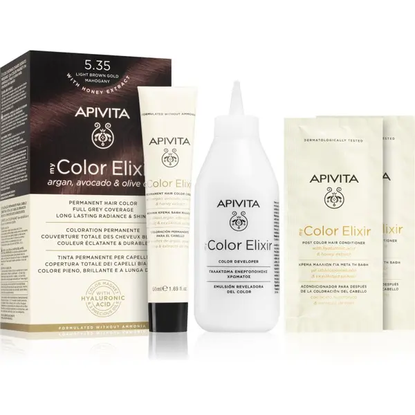 Apivita Apivita My Color Elixir boja za kosu bez amonijaka nijansa 5.35 Light Brown Gold Mahogany 1 kom