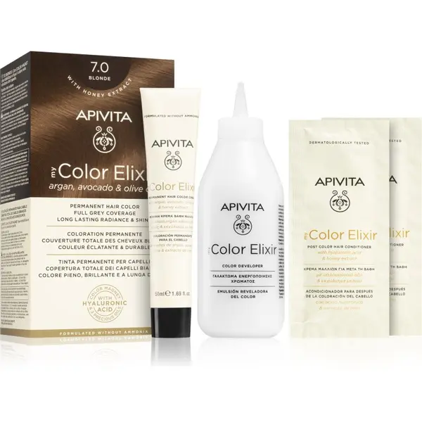 Apivita Apivita My Color Elixir boja za kosu bez amonijaka nijansa 7.0 Blonde 1 kom