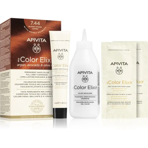 Apivita Apivita My Color Elixir boja za kosu bez amonijaka nijansa 7.44 Blonde Intense Copper 1 kom
