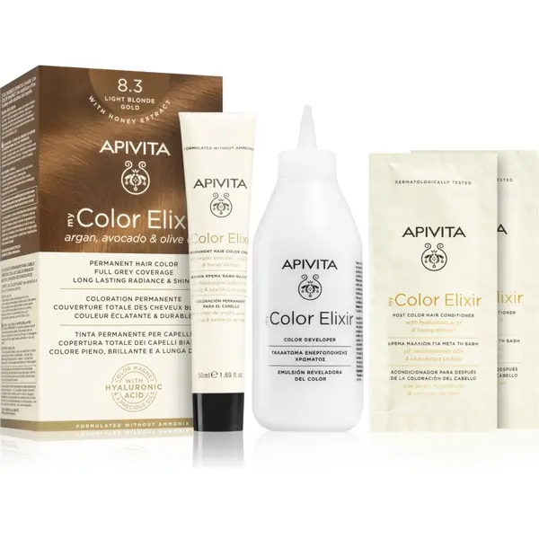 Apivita Apivita My Color Elixir boja za kosu bez amonijaka nijansa 8.3 Light Blonde Gold 1 kom