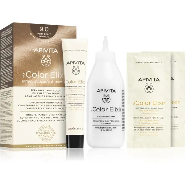 Apivita Apivita My Color Elixir boja za kosu bez amonijaka nijansa 9.0 Very Light Blonde 1 kom