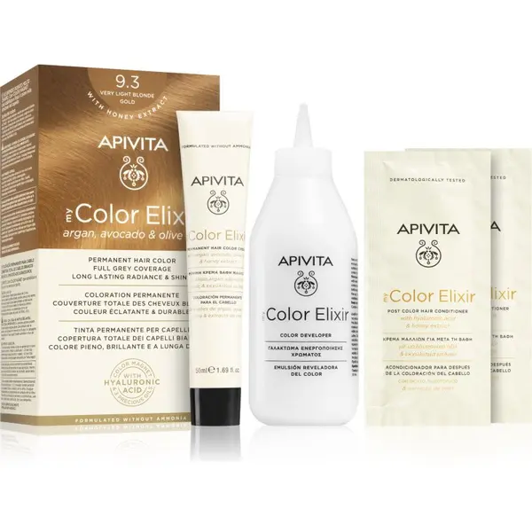 Apivita Apivita My Color Elixir boja za kosu bez amonijaka nijansa 9.3 Very Light Blonde Gold 1 kom