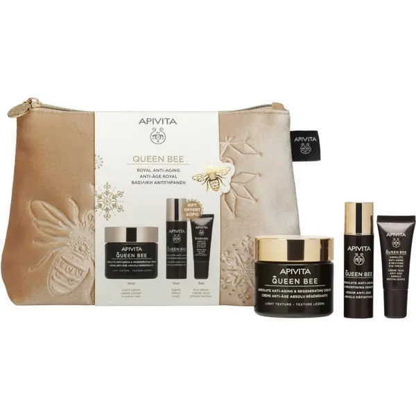 Apivita Apivita Queen Bee Gift Pouch (with Light Cream) poklon set protiv starenja lica