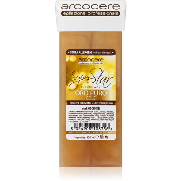 Arcocere Arcocere Professional Wax Oro Puro Gold vosak za epilaciju sa šljokicama zamjensko punjenje 100 ml
