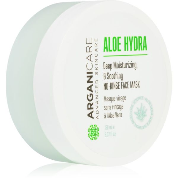 Arganicare Arganicare Aloe Hydra No-Rinse Face Mask maska za dubinsku hidrataciju s umirujućim djelovanjem 150 ml