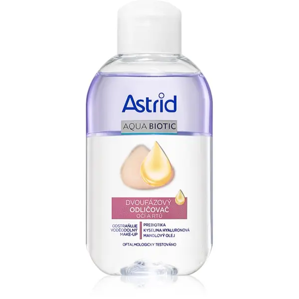 Astrid Astrid Aqua Biotic dvofazno sredstvo za uklanjanje make-upa s usana i oko očiju 125 ml