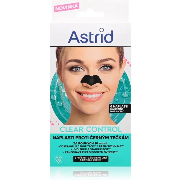 Astrid Astrid Clear Control flaster za čišćenje lica protiv mitesera 6 kom