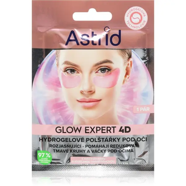 Astrid Astrid Glow Expert maska za oči protiv bora, oteklina i tamnih krugova 2 kom