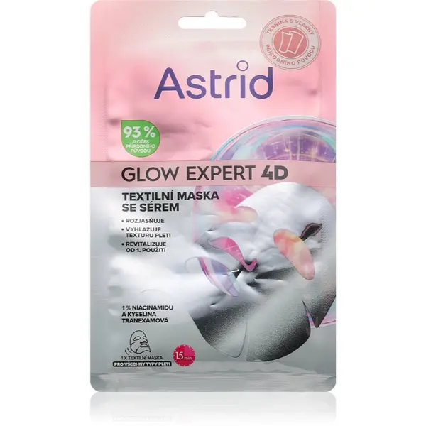 Astrid Astrid Glow Expert Sheet maska za sjaj i zaglađivanje kože lica 1 kom