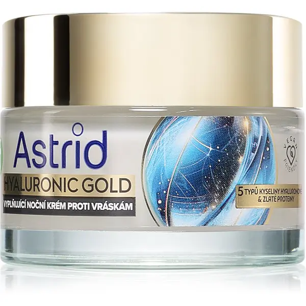 Astrid Astrid Hyaluronic Gold krema za noć protiv bora s proteinima 50 ml
