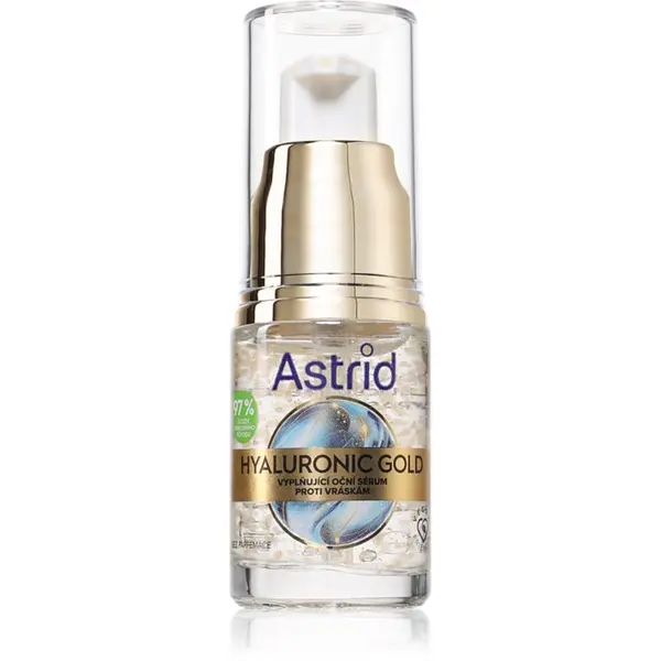Astrid Astrid Hyaluronic Gold serum za lifting područja oko očiju s niacinamidom 15 ml