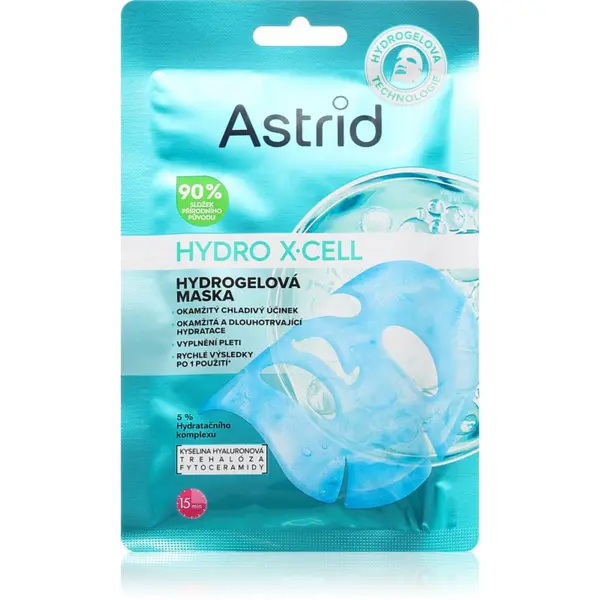 Astrid Astrid Hydro X-Cell hidrogel maska za zaglađivanje kože lica i smanjenje vidljivosti bora 1 kom