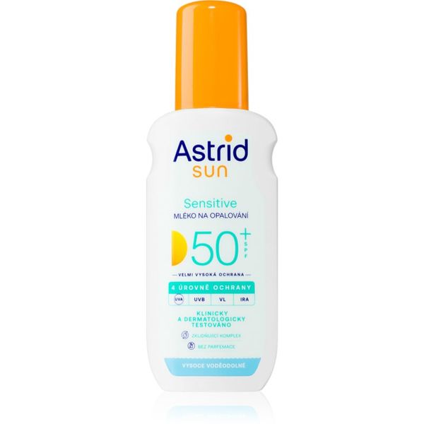 Astrid Astrid Sun Sensitive mlijeko za sunčanje u spreju SPF 50+ s visokom UV zaštitom 150 ml