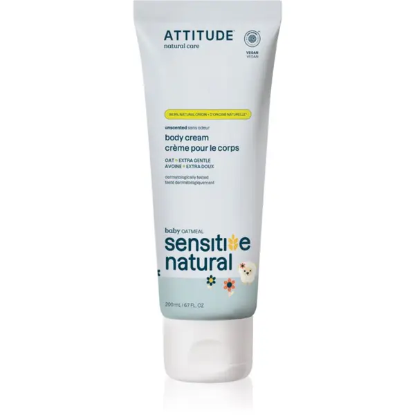 Attitude Attitude Sensitive Natural Baby Oatmeal hidratantna i umirujuća krema za osjetljivu kožu za djecu 200 ml