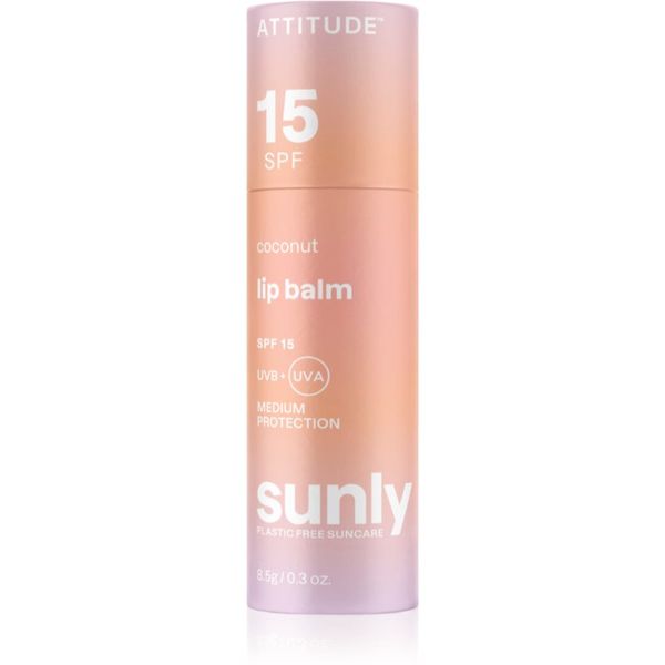 Attitude Attitude Sunly Lip Balm zaštitni balzam za usne SPF 15 Coconut 8,5 g