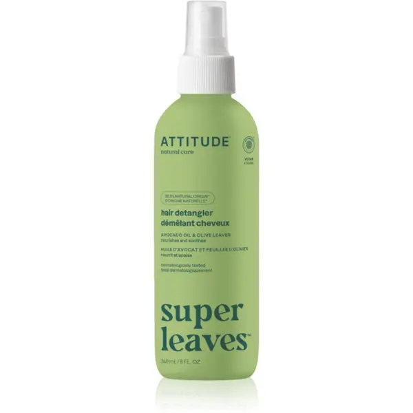 Attitude Attitude Super Leaves Avocado Oil & Olive Leaves sprej za jednostavno raščešljavanje kose za normalnu i suhu kosu 240 ml