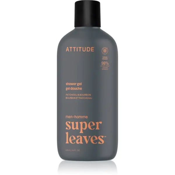 Attitude Attitude Super Leaves Men Shower Gel gel za tuširanje za muškarce Patchouli & Bourbon 415 ml