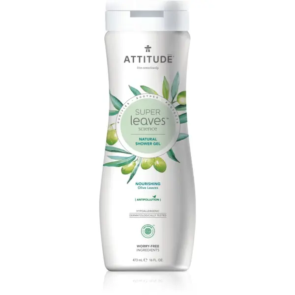 Attitude Attitude Super Leaves Olive prirodni gel za tuširanje s hidratantnim učinkom 473 ml