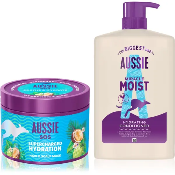 Aussie Aussie SOS & Miracle Moist set za suhu i oštećenu kosu