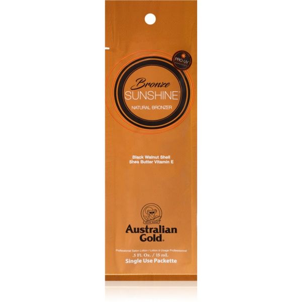 Australian Gold Australian Gold Bronze Sunshine krema za solarij s bronzerom 15 ml