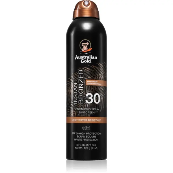 Australian Gold Australian Gold Instant Bronzer sprej za sunčanje s bronzerom SPF 30 177 ml