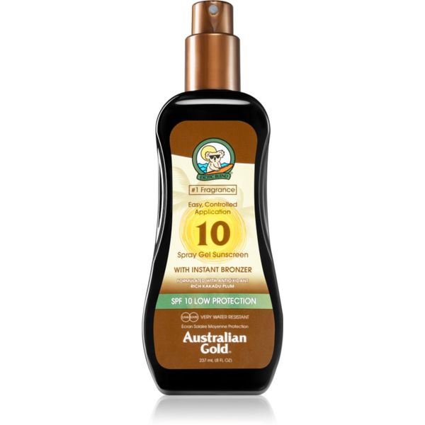 Australian Gold Australian Gold Spray Gel Sunscreen With Instant Bronzer zaštitni sprej za sunčanje s bronzerom SPF 10 237 ml