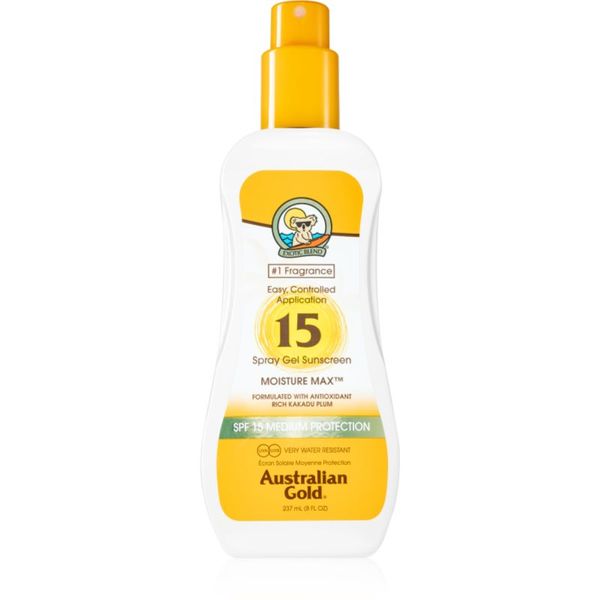 Australian Gold Australian Gold Spray Gel Sunscreen zaštitni sprej za zaštitu od sunca SPF 15 237 ml