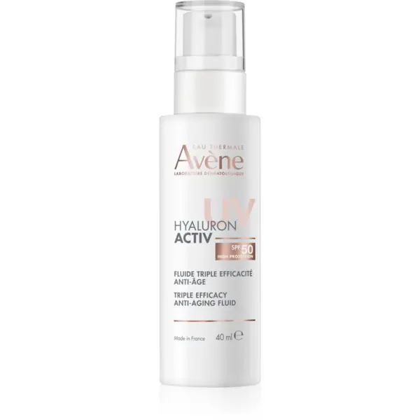 Avène Avène Hyaluron Activ UV Triple Efficacy Anti-Aging Fluid zaštitni fluid s hijaluronskom kiselinom SPF 50 40 ml