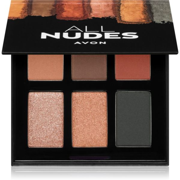Avon Avon 6 In 1 All Nudes paleta sjenila za oči 7,2 g