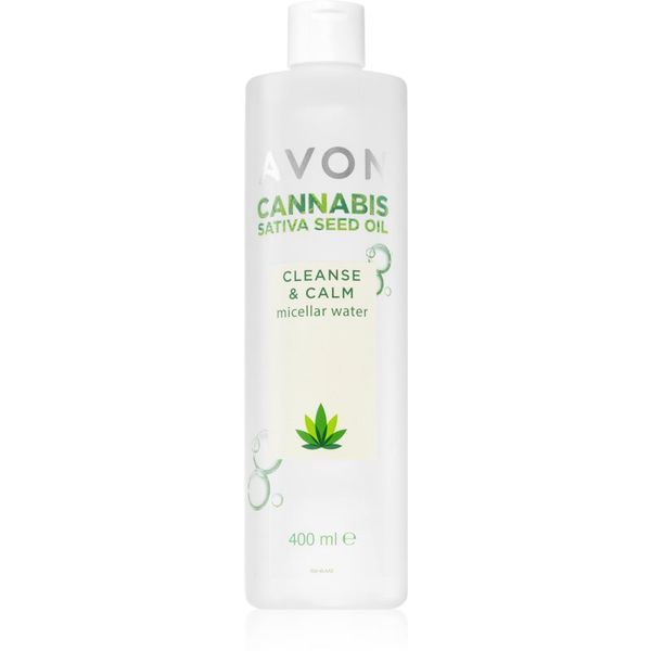 Avon Avon Cannabis Sativa Oil Cleanse & Calm micelarna voda za skidanje šminke s umirujućim djelovanjem 400 ml