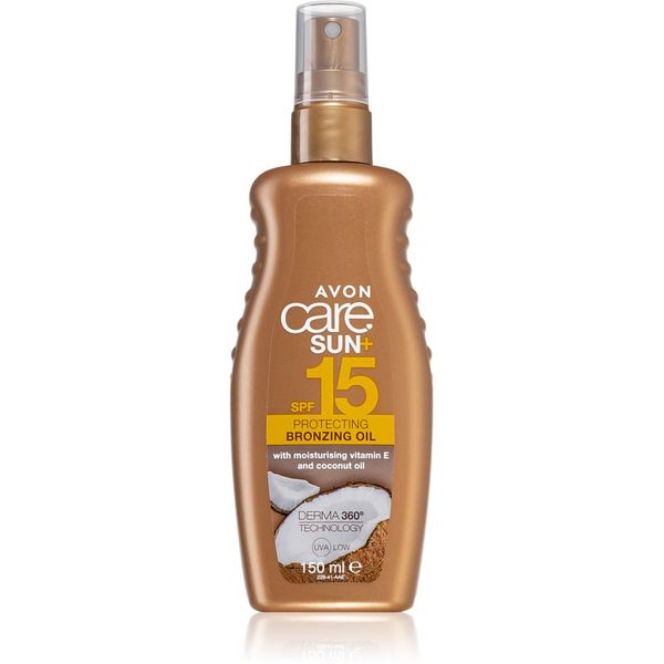 Avon Avon Care Sun + Bronze zaštitno suho ulje za sunčanje SPF 15 150 ml