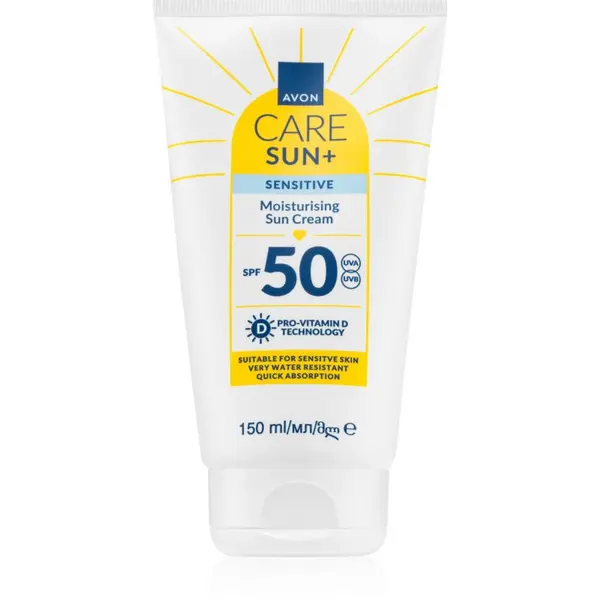 Avon Avon Care Sun + Sensitive hidratantna krema za sunčanje za osjetljivu kožu lica SPF 50 150 ml
