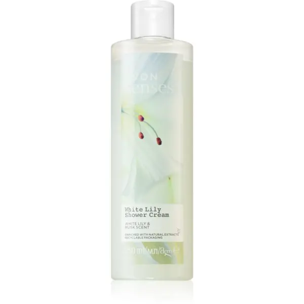 Avon Avon Senses White Lily & Musk stimulirajuća krema za tuširanje 250 ml