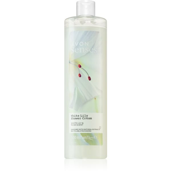 Avon Avon Senses White Lily & Musk stimulirajuća krema za tuširanje 500 ml
