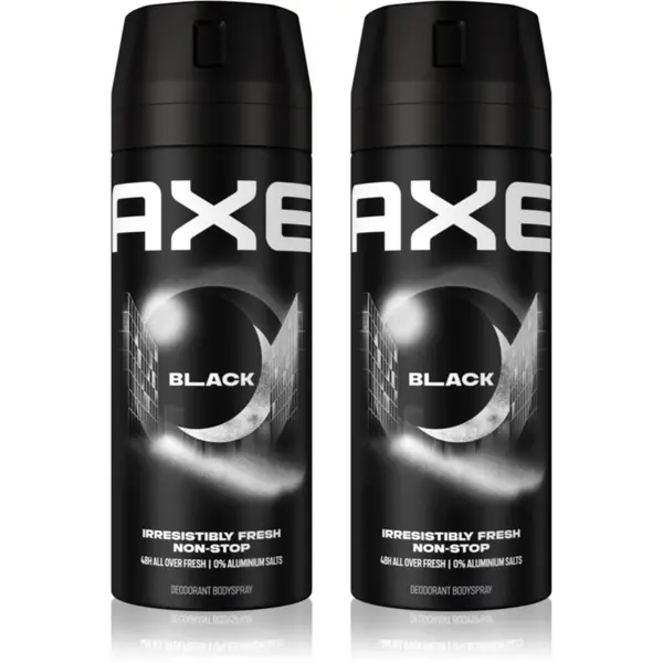 Axe Axe Black Frozen Pear & Cedarwood dezodorans i sprej za tijelo ekonomično pakiranje 2 x 150 ml