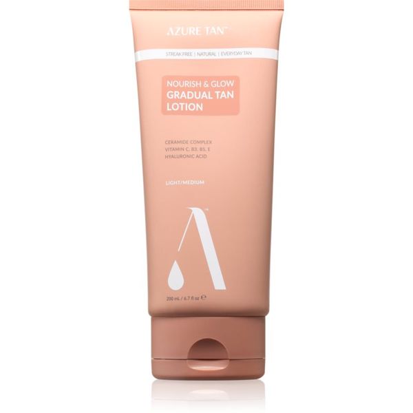 Azure Tan Azure Tan Nourish & Glow krema za samotamnjenje za tijelo nijansa Light/Medium 200 ml