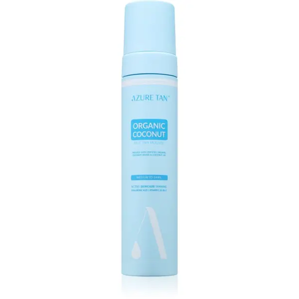 Azure Tan Azure Tan Organic Cocunat pjena za samotamnjenje nijansa Medium To Dark 200 ml