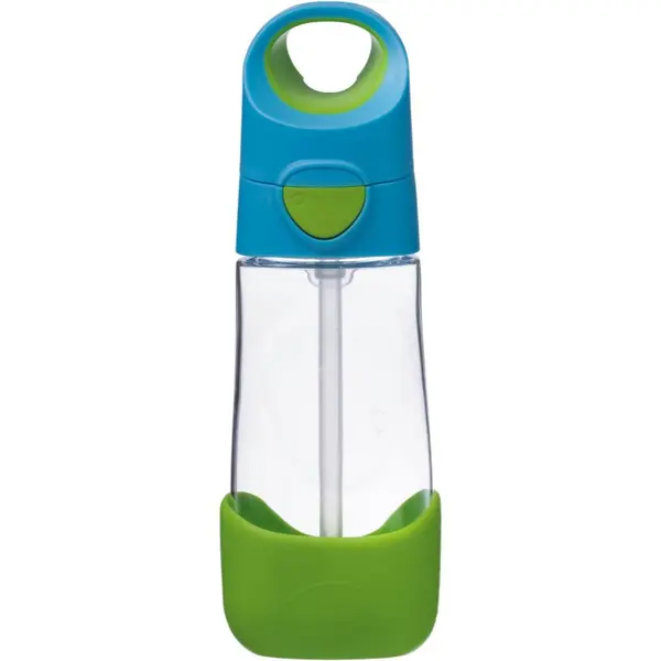 B.Box b.box Bottle with Straw boca sa slamkom Blue Green 450 ml