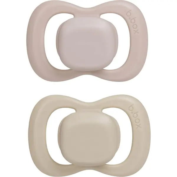 B.Box B.Box Silicone 0-6m duda Blush/Latte 2 kom