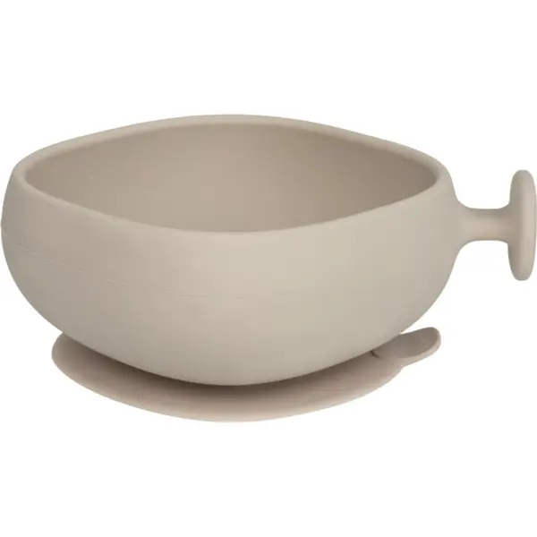 B.Box B.Box Silicone Bowl silikonska zdjelica sa zatvaračem Beige 300 ml
