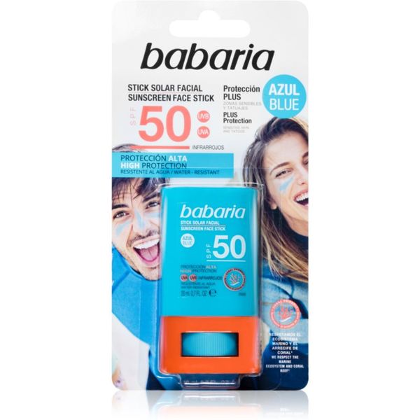 Babaria Babaria Blue Face Sun Stick zaštitni hidratantni stik za lice i osjetljiva područja SPF 50 20 ml