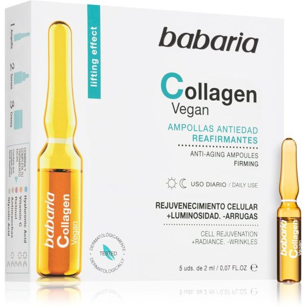 Babaria Babaria Collagen koncentrirani serum protiv znakova starenja lica u ampulama 5x2 ml