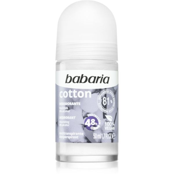 Babaria Babaria Deodorant Cotton antiperspirant roll-on s hranjivim učinkom 50 ml