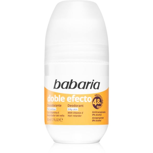 Babaria Babaria Deodorant Double Effect antiperspirant roll-on za usporeni rast dlačica 50 ml