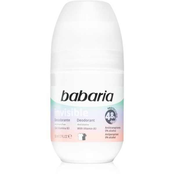 Babaria Babaria Deodorant Invisible antiperspirant roll-on protiv bijelih i žutih mrlja 50 ml