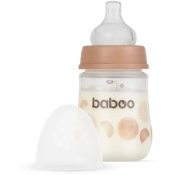 Baboo Baboo Anti-colic Feeding Bottle bočica protiv kolika za djecu od rođenja Au Naturale, 0 m+ 180 ml